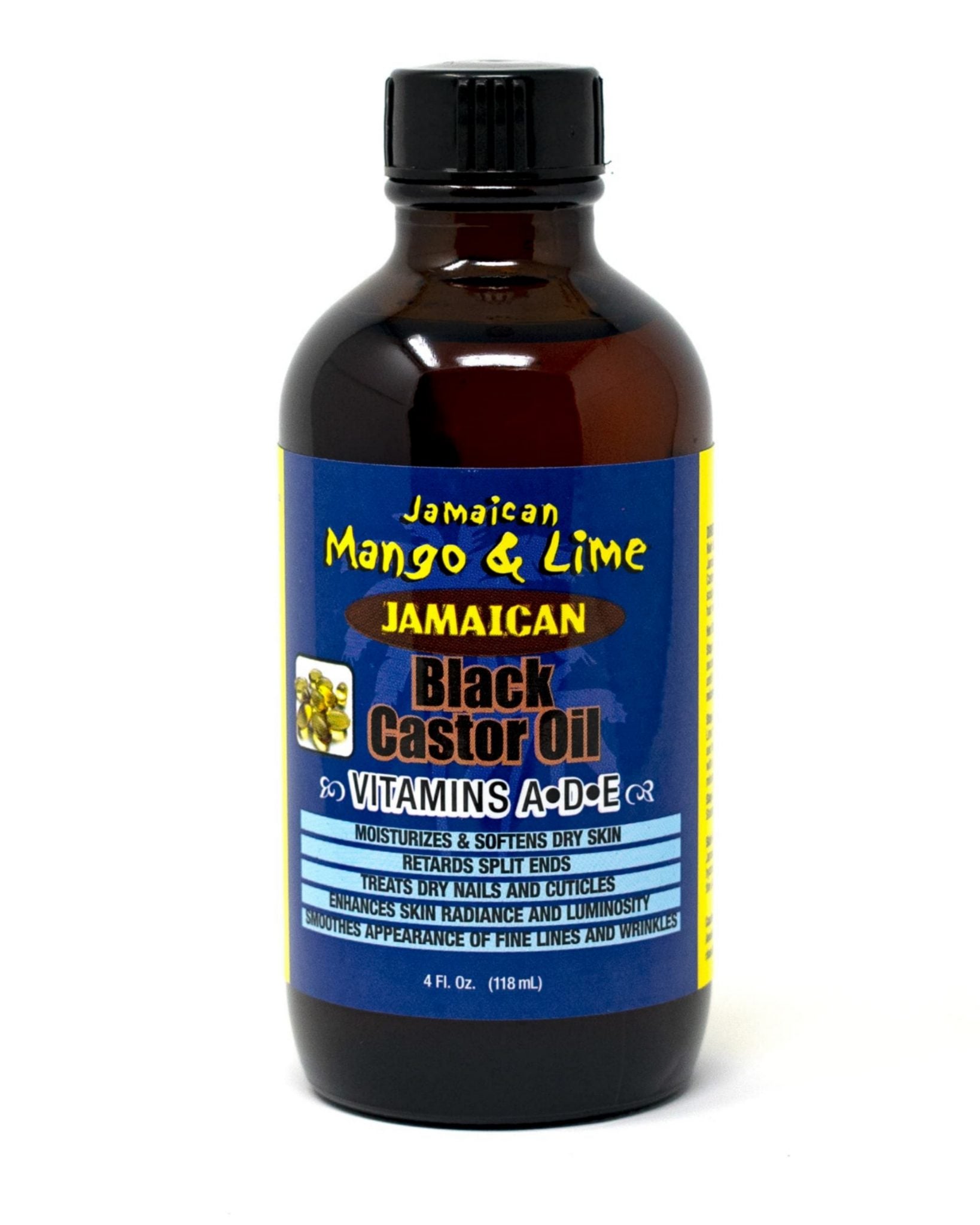 Jamaican Mango & Lime Jamaican Black Castor Oil  Vitamins A-D-E/4oz